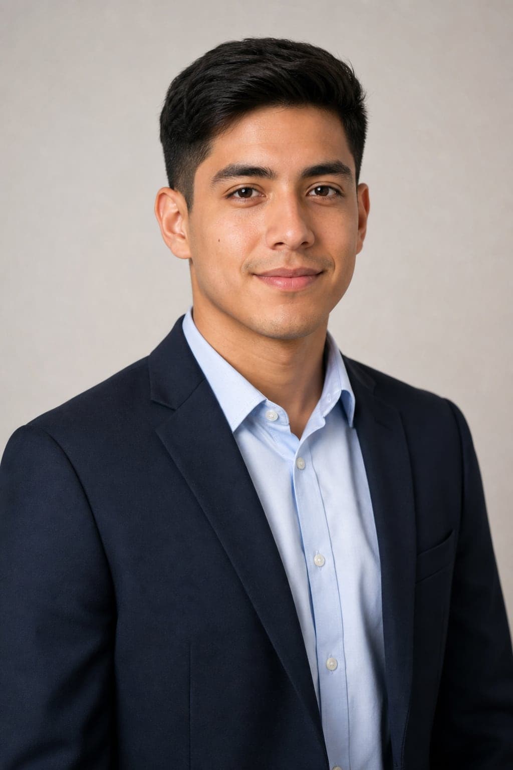 Front-facing professional portrait demonstrating a clear reference-photo angle